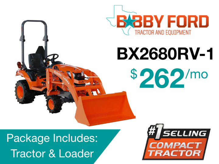 KUBOTA  B1200  4ＷＤ 稼働時間226.3 BX2680RV-1 Package - Bobby Ford Tractor and Equipment
