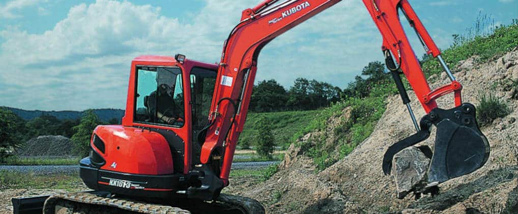 Kubota Mini Excavator Size Chart