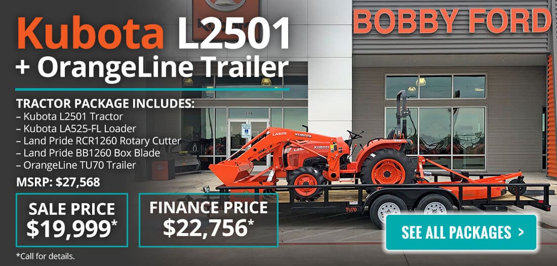 New Kubota Tractors Kubota Tractor Package Deals in Greater Houston Area