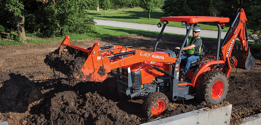 operating a backhoe