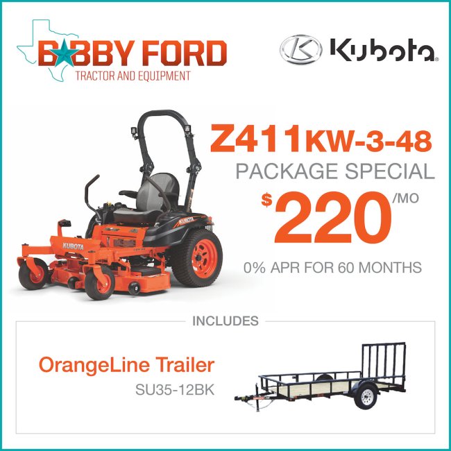 Z411KW-3-48 Package Deal Bobby Ford Kubota